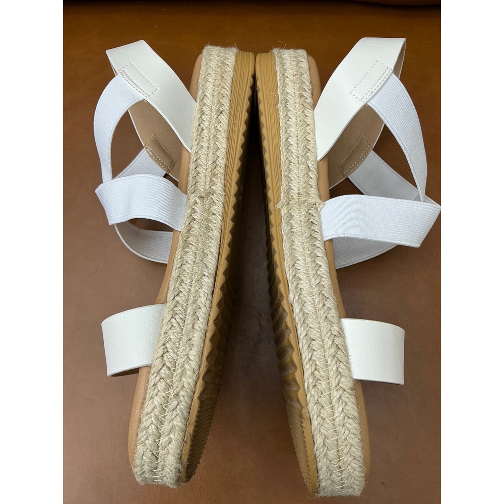 Journee Collection Caroline Sandals Womens9 White Excellent Espadrille Platform - Picture 2 of 10